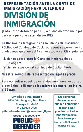 Detained Immigration Court Representation Spanish fact sheet thumbnail